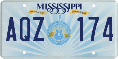 MS license plate AQZ174