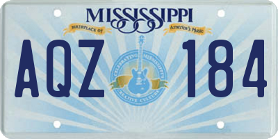 MS license plate AQZ184