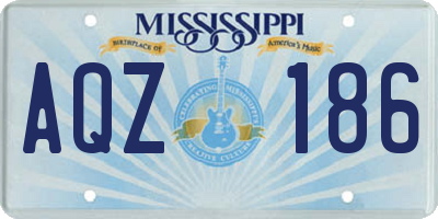 MS license plate AQZ186