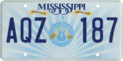 MS license plate AQZ187