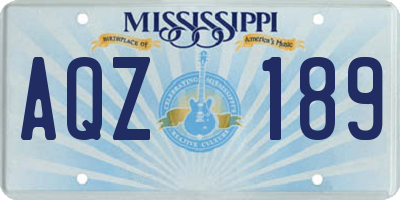 MS license plate AQZ189