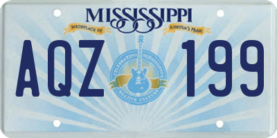 MS license plate AQZ199