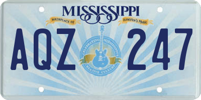 MS license plate AQZ247