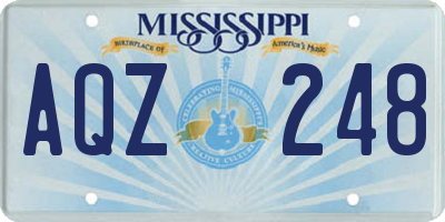 MS license plate AQZ248