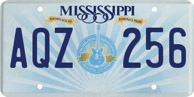 MS license plate AQZ256