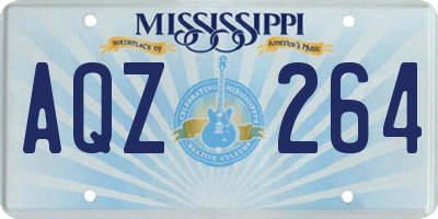 MS license plate AQZ264