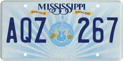 MS license plate AQZ267