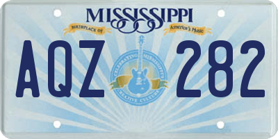 MS license plate AQZ282