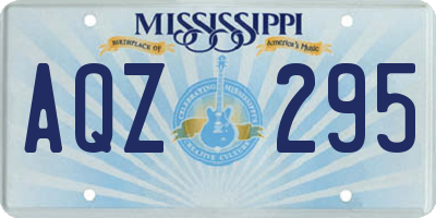 MS license plate AQZ295