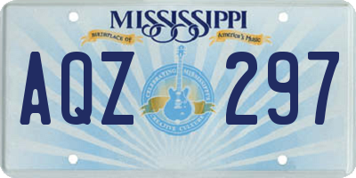 MS license plate AQZ297
