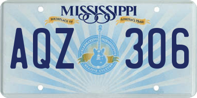 MS license plate AQZ306