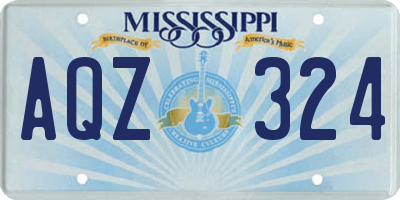 MS license plate AQZ324