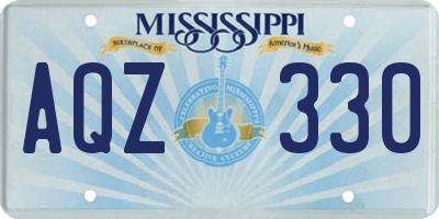 MS license plate AQZ330