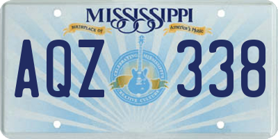 MS license plate AQZ338