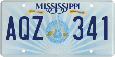 MS license plate AQZ341