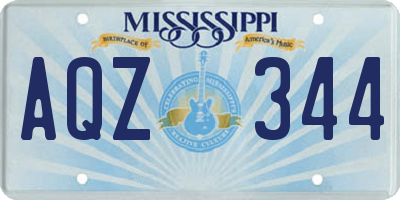 MS license plate AQZ344