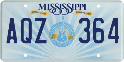 MS license plate AQZ364