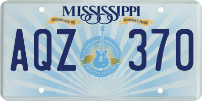 MS license plate AQZ370
