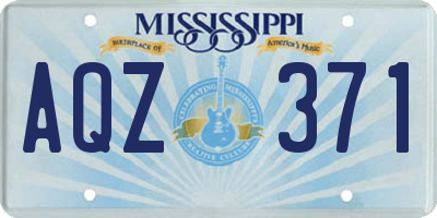 MS license plate AQZ371