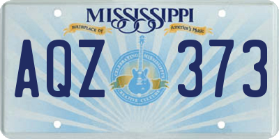 MS license plate AQZ373