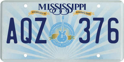 MS license plate AQZ376