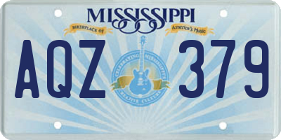 MS license plate AQZ379