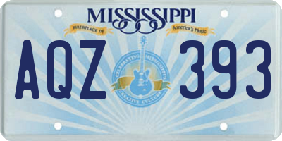 MS license plate AQZ393
