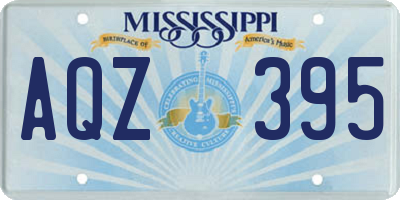 MS license plate AQZ395