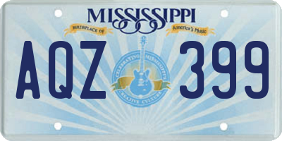 MS license plate AQZ399