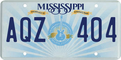 MS license plate AQZ404