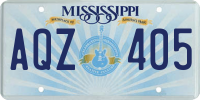 MS license plate AQZ405