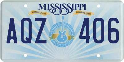 MS license plate AQZ406