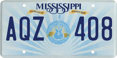 MS license plate AQZ408