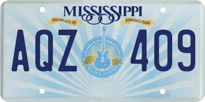 MS license plate AQZ409