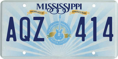 MS license plate AQZ414