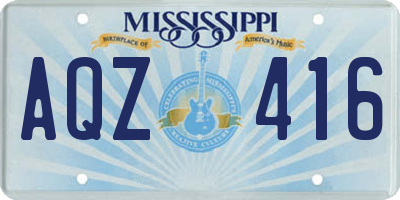 MS license plate AQZ416