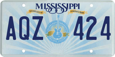 MS license plate AQZ424