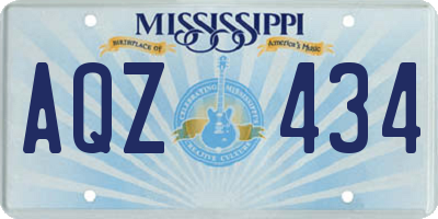 MS license plate AQZ434