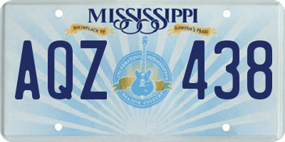 MS license plate AQZ438