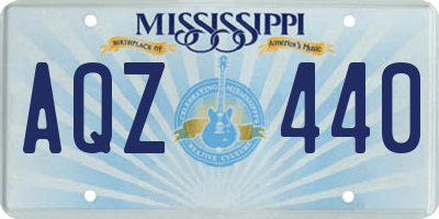 MS license plate AQZ440