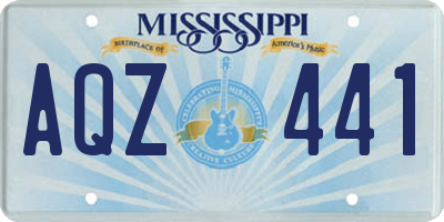 MS license plate AQZ441