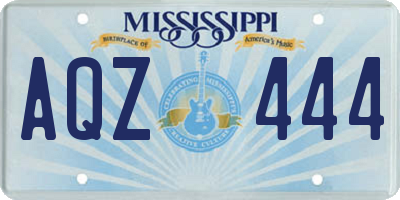 MS license plate AQZ444