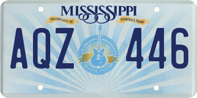 MS license plate AQZ446