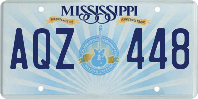 MS license plate AQZ448