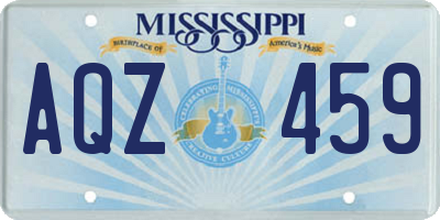 MS license plate AQZ459