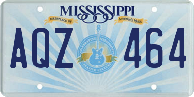 MS license plate AQZ464
