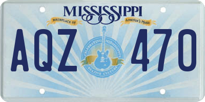 MS license plate AQZ470