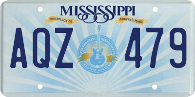 MS license plate AQZ479