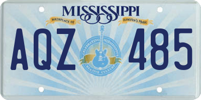 MS license plate AQZ485
