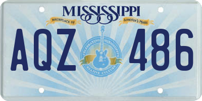 MS license plate AQZ486